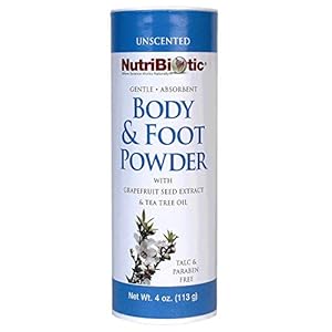 NutriBiotic, Natural Body & Foot Powder, Unscented, 4 oz (113 g)
