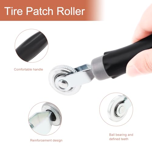 Image of Windance Tire Repair Patch Tools,Tire Buffing Wheels 42mm 55mm for Cars Trucks Motorcycles Bicycles Electric Bicycles with Tire Patch Roller, Scraping Cutter, Tire Grinding Polishing Accessories Kit