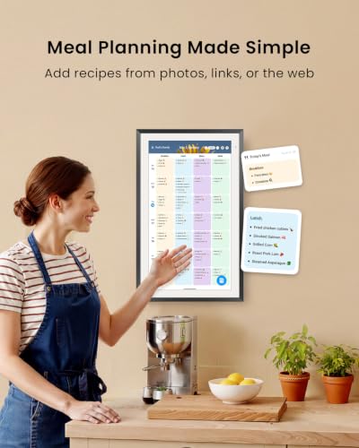 Image of Apolosign 15.6-inch Digital Family Calendar, No Subscription Fee, Smart Wall Planner with Calendar Sync, Chore Chart & Touchscreen Display for Busy Families, Dual Mode, with Stand(Black)