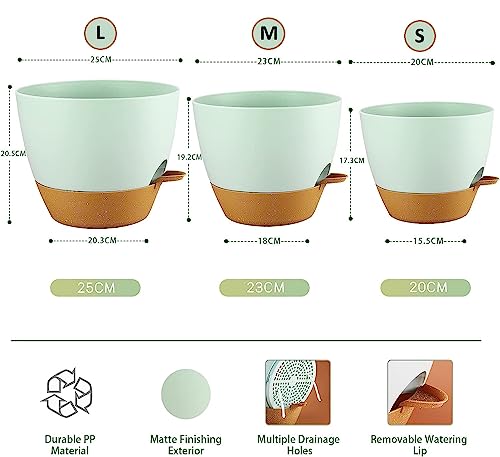 PRIYMAL 25/23/20cm Self-Watering Plant Pots Indoor & outdoor - Image 3