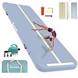 AKSPORT Inflatable Gymnatsics Mat Tumble Track 10ft 13ft 16ft 20ft 23ft Air Tumbling Mat with Air Pump for Home Use/Training/Cheerleading/Yoga