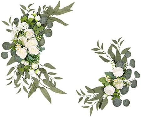 Xiyocadt Künstlicher Hochzeitsbogen Mit Rosen - 60cm Blumen Girlande, Seidenblumen