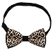 MUMEHAZ Men Pre-Tied Fashion Bow Ties, Formal Tuxedo Bow Tie Leopard Cheetah Print Adjustable Bowtie for Party Christmas