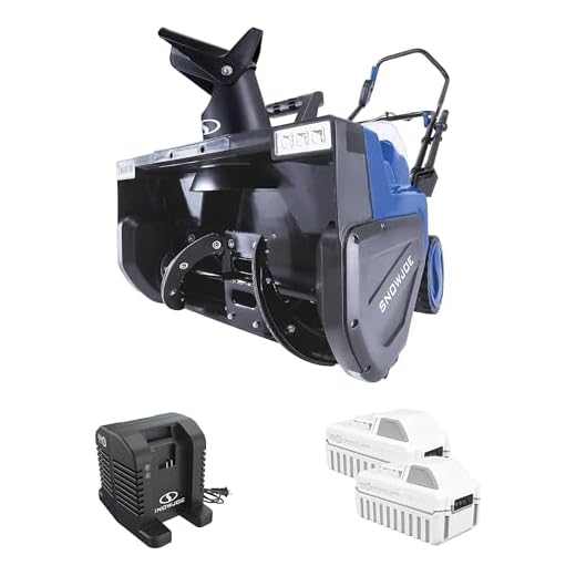 Snow Joe 24V-X2-SB22 48-Volt 22-Inch 1600-Watt Brushless Cordless Single-Stage Snow Blower Kit (w/ 8.0-Ah Batteries and Dual Port Charger)