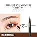 COSNORI Superproof Brush Eyeliner 03 Brown - 24h Pen Eyeliner – Super Slim Lasting Liquid Eye Liner - Smudge, Budge Resistant Wear – Allergen Free - 0.02 fl.oz.
