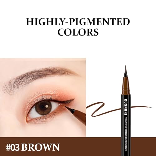 COSNORI Superproof Brush Eyeliner 01 Black - Delineador Líquido miniatura 5