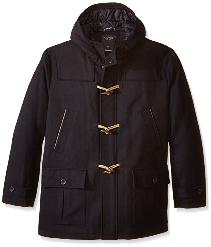 Image of Nautica Men's Wool Blend Peacoat - Double-Breasted Winter Coat, Regular, Big & Tall Sizes