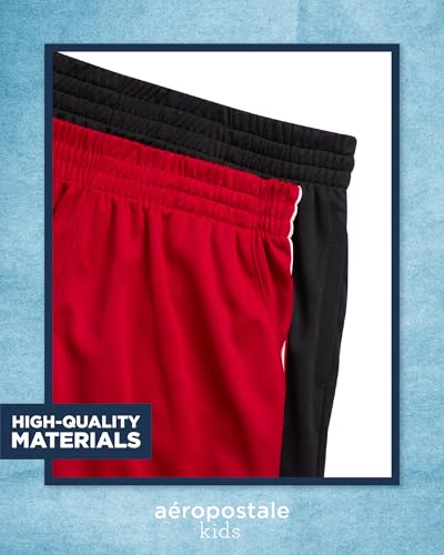 AEROPOSTALE Boys Athletic Shorts - 2 Pack Pull On Mesh Performance Running Basketball Gym Shorts for Boys (Sizes: 8-16)3