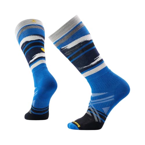 Image of Smartwool Men's Ski Full Cushion Midnight Ski Pattern Over the Calf Socks