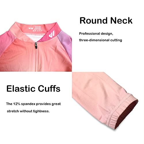 Wulibike Camisa de ciclismo feminina manga comprida, camisas de bicicleta para mulheres tops de cicl