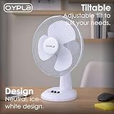 Oypla Electrical 12" 3 Speed Oscillating Electric Desk Home Office Fan - Image 4