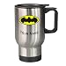 Tazza da viaggio Batman Tazza da caffè idea regalo Dark Knight personalizzabile argento