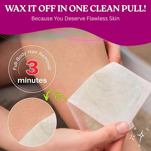 Beauty Formulas Face Wax Strips (2-Pack) – Facial Hair Removal & Bikini Wax | Ready-to-Use Face & Bikini Hair Removal | Cold Wax with Aloe Vera & Grape Seed Oil | 72 Strips for Smooth Skin - Image 5