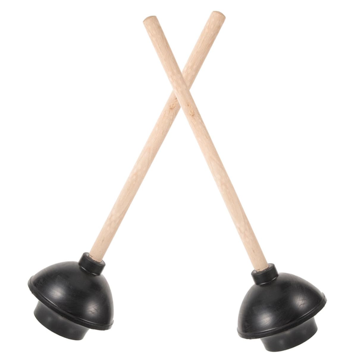 Ventouses de Toilette Robustes Réutilisables en Caoutchouc et Bois, Lot de 2, Déboucheur WC, pour Salle de Bain et Maison