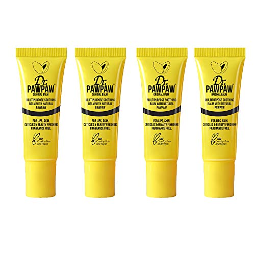 Dr PAWPAW Balm for Lips, Skin, Hair, Nails and Cuticles, 10ml (Quad Pack, Original Balm)