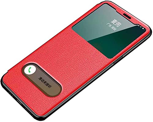 Étui de téléphone à rabat en cuir GUMMMY rouge pour Apple iPhone SE3 antichoc