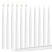 Higlow Dripless Taper Candles 12" Inch Tall Wedding Candle Set Of 12 (WHITE)