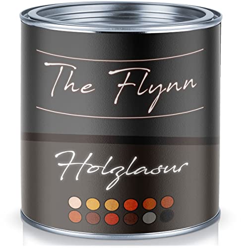 The Flynn hochwertige Holz-Lasur wetterfest atmungsaktiv UV-beständig Holzöl (1 L, Silbergrau)
