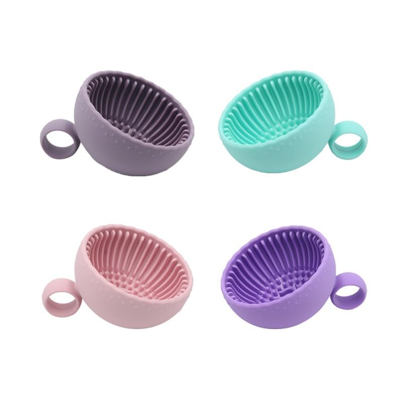 Makeup Brush Cleaning Pad, Silicone Makeup Brush for Dishwashing, Portable Cleaning Pad for Girls. (4 colors)
