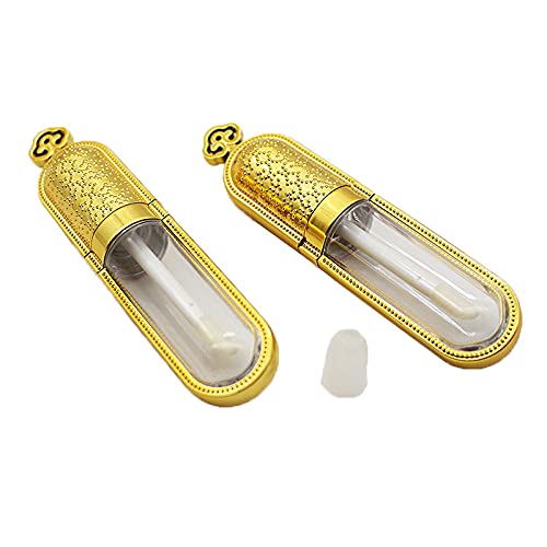 Miniatura 4 de 24 tubos vacíos recargables de 0.2 fl oz de oro corona de brillo de labios con varita, lindos contenedores de brillo de labios, kit de fabricación