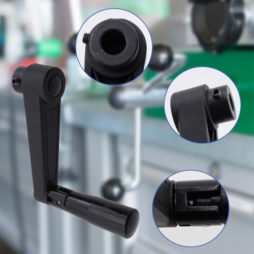 Image of 5-Inch Length Nylon Crank Handle Foldable Swivel Rocker Handle for Industrial Machine Tools or Other Equipments (Hole Diameter 12mm)