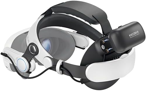KKCOBVR Q3 PRO Battery Head Strap 10000mh Compatible with Meta Quest 3/Quest 3S Extend 2-3H Usage Time Replacement Elite Head Strap for Oculus 3 by Adjusting The Side Knobs