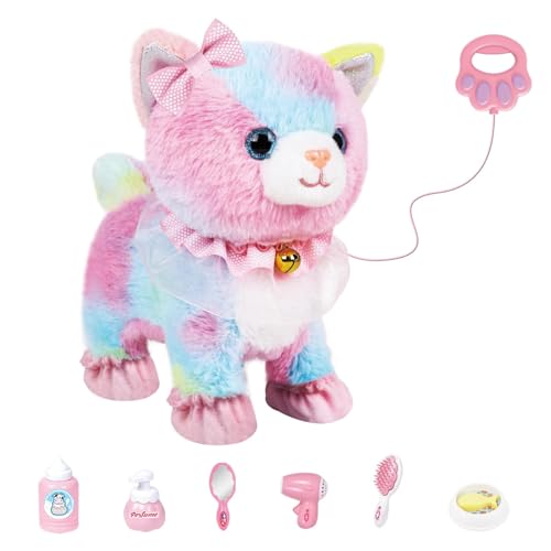 Chat robot interactif en peluche avec télécommande pour enfant