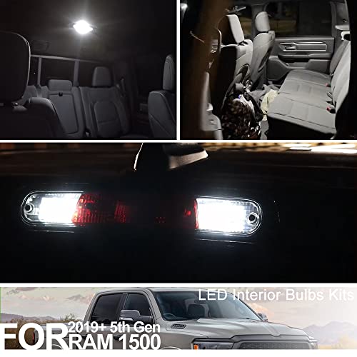 Kit 12 Lámparas LED Interior Blanco 6000K para Dodge RAM 1500 miniatura 5
