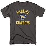 McNeese State University Official Cowboys Logo Unisex Adult T-Shirt, Charcoal, X-Large