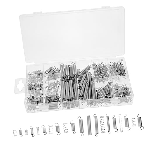 OUNONA Compression Springs Assortment Kit 200pcs Spring Wire Assortment Set Home Industrial Use
