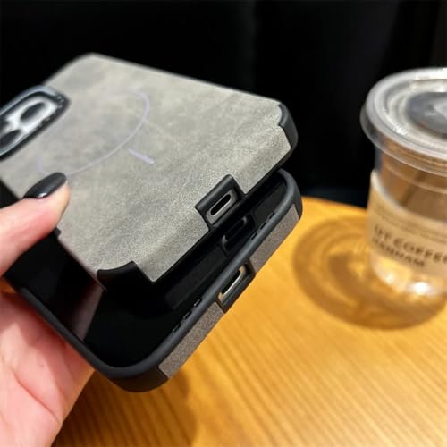 Coque pour iPhone 13 antichoc verte avec cadre imprimé et fixation magnétique intégrée - 7