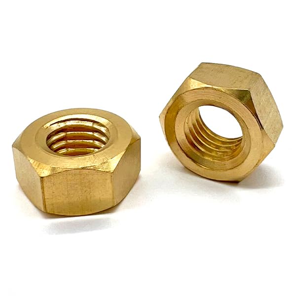 (500 Pieces) M4-0.7 Brass Finished Hex Nuts