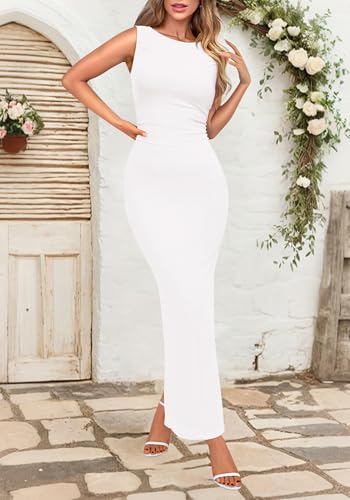 BTFBM Formal Wedding Guest Dresses for Women Summer Fall 2025 Sleeveless Ruched Bodycon Mesh Elegant Maxi Cocktail Dress3