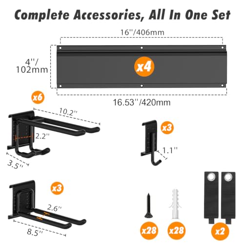 Housolution Garage Wall Organizer 64 Inch - 18Pack Carries 570 lbs by Housolution - Used condition - Image 6