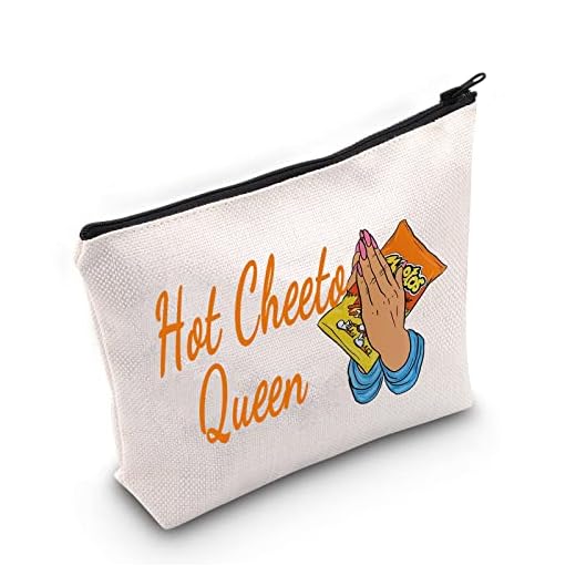 WZMPA Corncob Food Cosmetic Bag Food Fans Gifts Hot Queen Makeup Zipper Pouch Bag For Women Girls(Hot Queen)