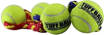 Petsport: - Tug Max Dog Toy | Non-Toxic Tug and Fetch Toy for Dogs | Two Ball Ends Make a Great Toy for More Than one Dog | Extra-Thick Natural Rubber Walls for Added Durability and Bounce - 20 cm