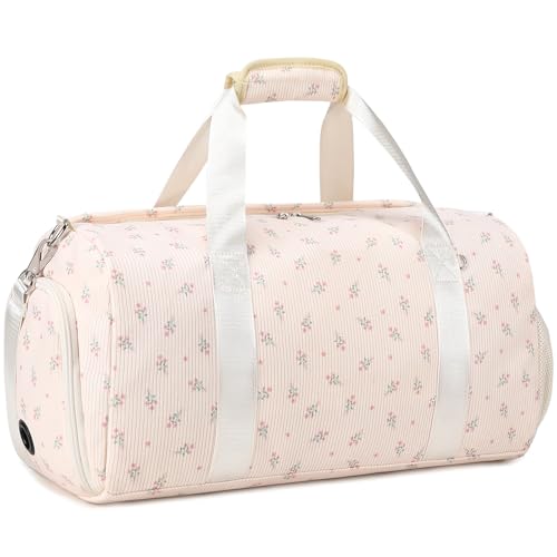 Kimwadalh Travel Duffle Bags with Wet & Shoe Compartments for Girls Women