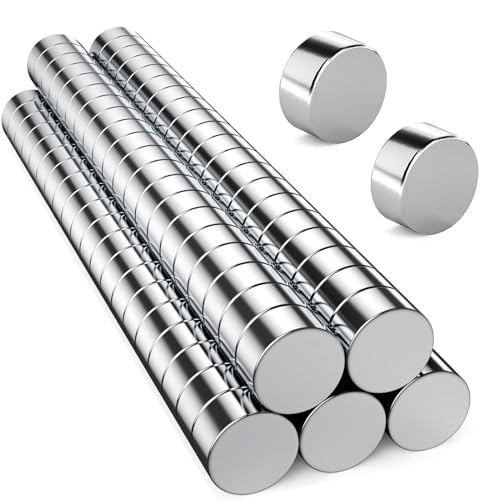 Czkonore 100 pezzi magneti al neodimio extra forti, magnete 5 x 2 mm per lavagna magnetica, piccoli magneti rotondi mini forti, magneti da frigo in acciaio nichelato per casa, ufficio e scuola