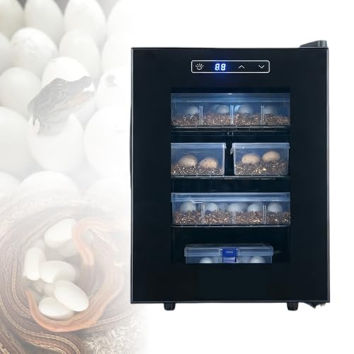 Incubateur pour reptiles avec contrôle de la température, incubateur d'oeufs de laboratoire avec thermostats de refroidissement/chauffage, réglages de 10 °C à 40 °C