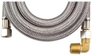 Certified Appliance Accessories Braided Stainless Steel Dishwasher Connector with Elbow, 5ft