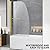 Bathtub Shower Glass Door, Frameless Hinged Tub Shower Glass Door 34"*58", Clear Tempered Glass Door 5/16"(8mm) Thick, Brushed Gold Finish with Stainless Steel Handle