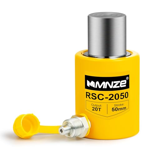 Image of 20T 50mm /2 inch Stroke Hydraulic Cylinder Jack Porta Power Ram Jack Single Acting Lifting Cylinder Retract Automatically for Machinery Ship Bridge Construction