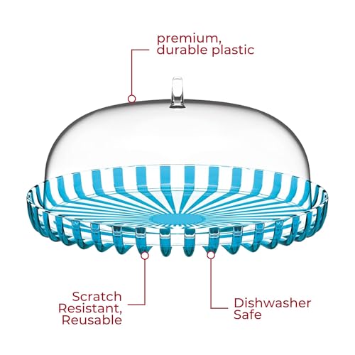 GUZZINI - Tortenclocke Dolcevita, Bio-Based Plastic, Turquoise, 31x31xh16