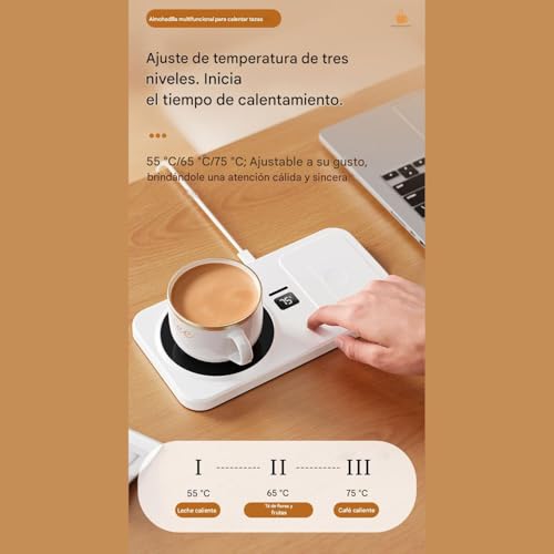 Calentador de café inalámbrico y recargable con 3 niveles de temperatura 6