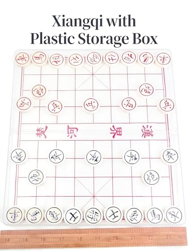 MAGIKON Set de Ajedrez Chino de Plástico duro con caja miniatura 4