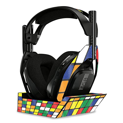 Image of MightySkins Glossy Glitter Skin Compatible with Astro A50 Wireless Headphones + Base Station (Gen 4) - Puzzle Cube | Protective, Durable High-Gloss Glitter Finish | Easy to Apply | Made in The USA