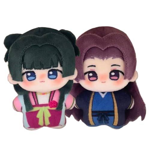 2 piezas de figuras de peluche Maomao de Maomao y Jinshi con colgante de peluche de dibujos animados, bolsa de decoración, regalo, 10 cm