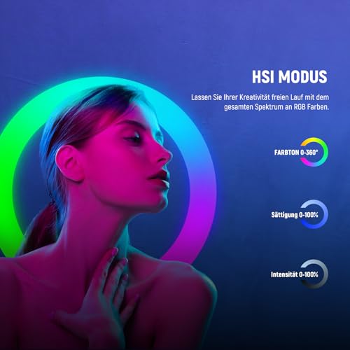 Neewer 19 Zoll RGB Ringlicht mit Ständer und Telefonhalterungen