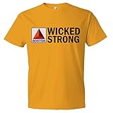 Mens Classic Boston Strong Citgo Sign HQ Tee-Gold-L