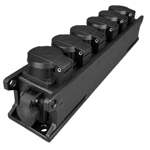 Répartiteur d'alimentation powerCON TRUE1 bloc 6 prises Schuko CPPSF6RD-TT